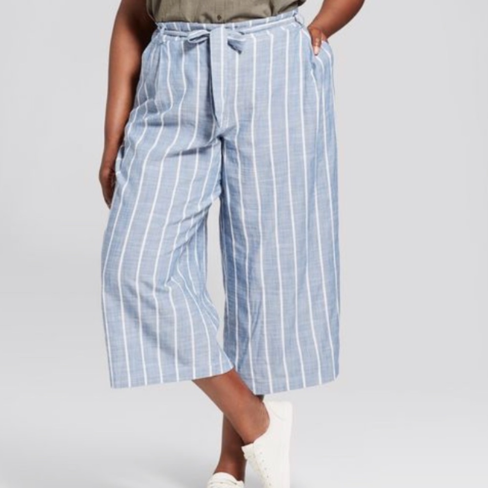 Blue and White Striped Pants - women’s